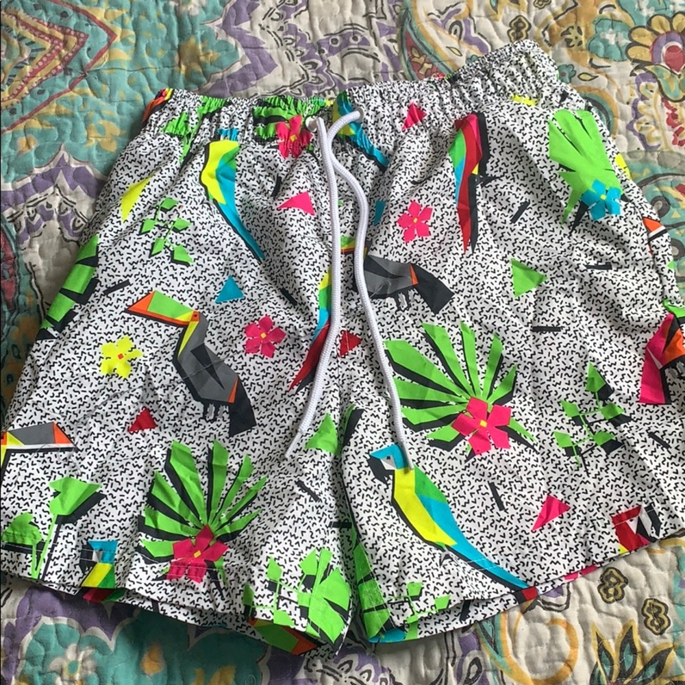 abstract swim shorts